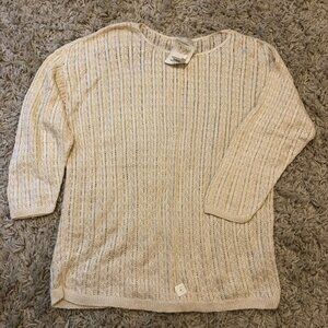 TR Bentley Ivory Knit Sweater Size Lg VTG NWT NOS Regency